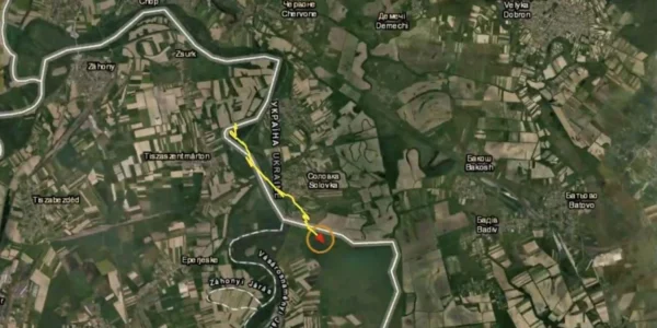 Двічі порушив держкордон України: у Генштабі показали маршрут руху угорського дрона